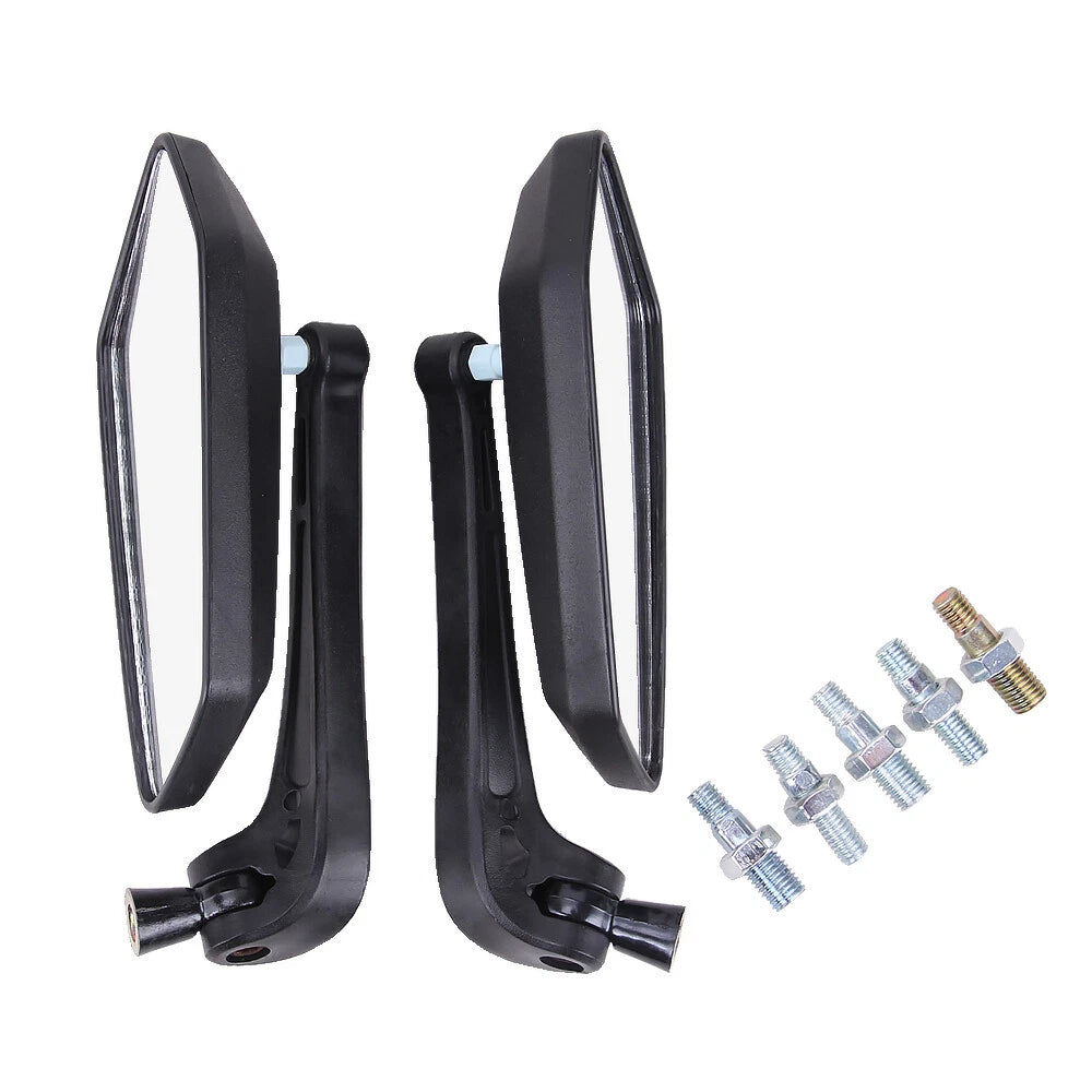 Pair Rearview Mirrors for Honda Yamaha Kawasaki Motorcycle (8mm 10mm)