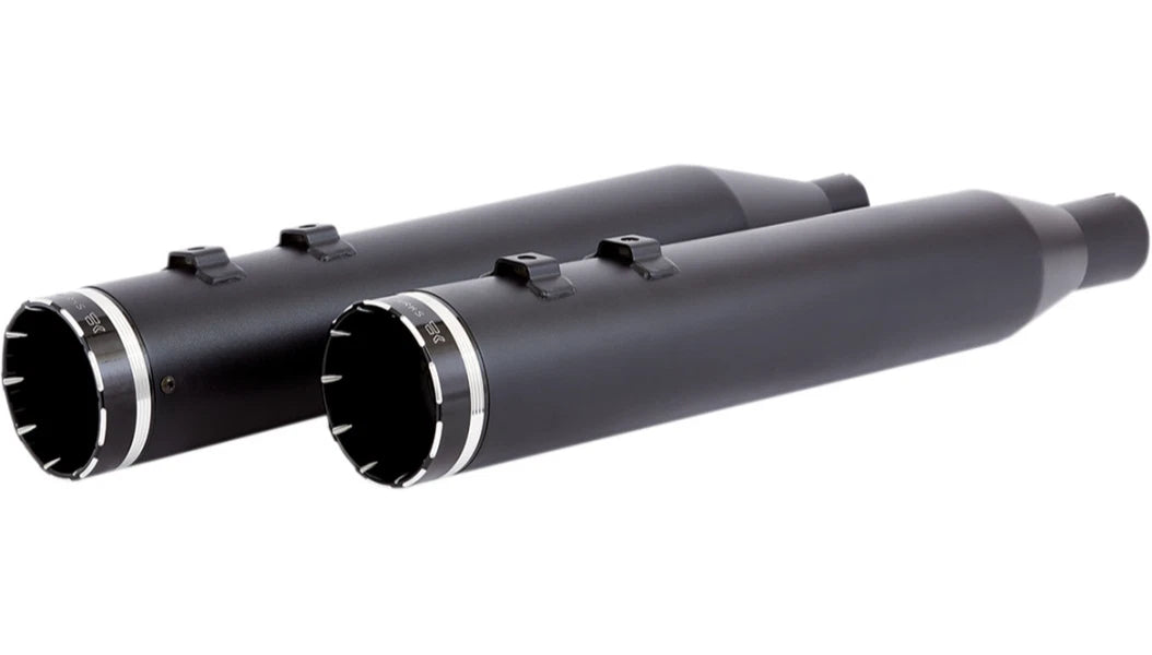 4.5" HP-Plus Mufflers w Tracer Tip Black for Harley M8 Touring (2017–2023)