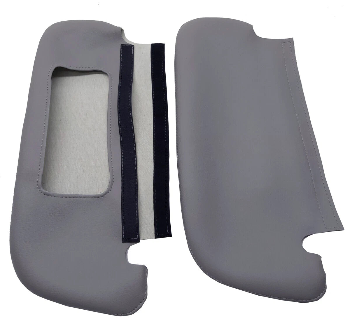 Sun Visor Cover Skin for Dodge Ram 3500 (1994–2001) Gray PVC Leather