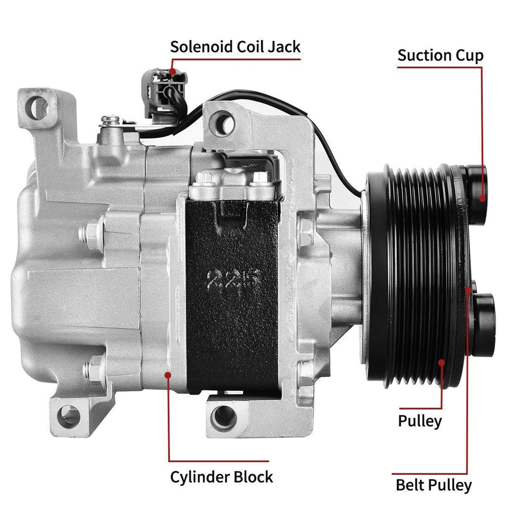 A/C Compressor For Mazda CX-7 2.3L 2007-2008 (L4 DOHC)
