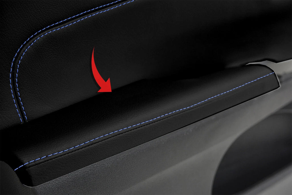 Armrest Door Panel Cover Leather for Toyota Avalon (2013–2018) Blue Stitch