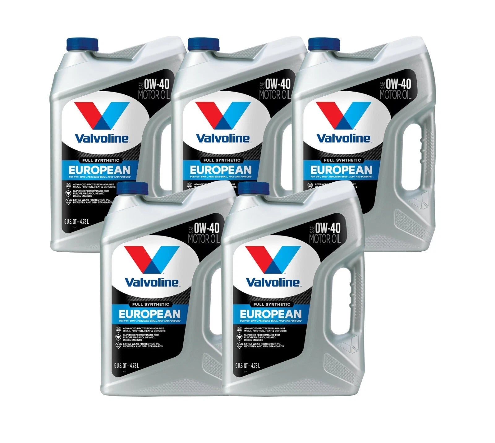 5X Valvoline Full Synthetic SAE 0W-40 Motor Oil for European Vehicles (5 qt)