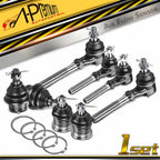 Set of 8 Front Ball Joints & Tie Rods for Ford F-150 F-250 Expedition (1997–2003)