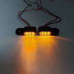 Mini Motorcycle LED Turn Signal Lights Amber Blinker