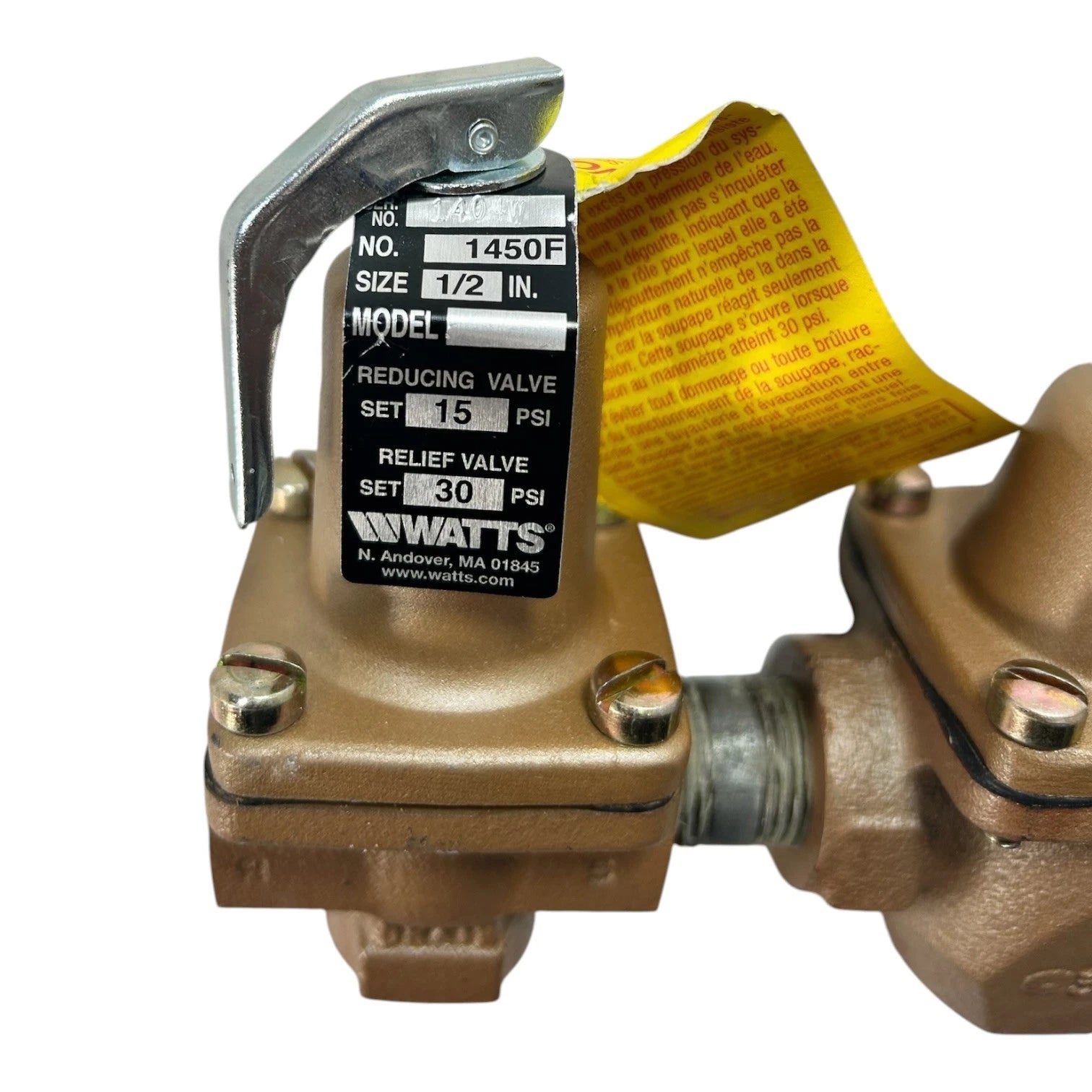 Watts 1450F Marine Iron Fill & Relief Valve for Marine Applications (1/2 In, 15 psi)