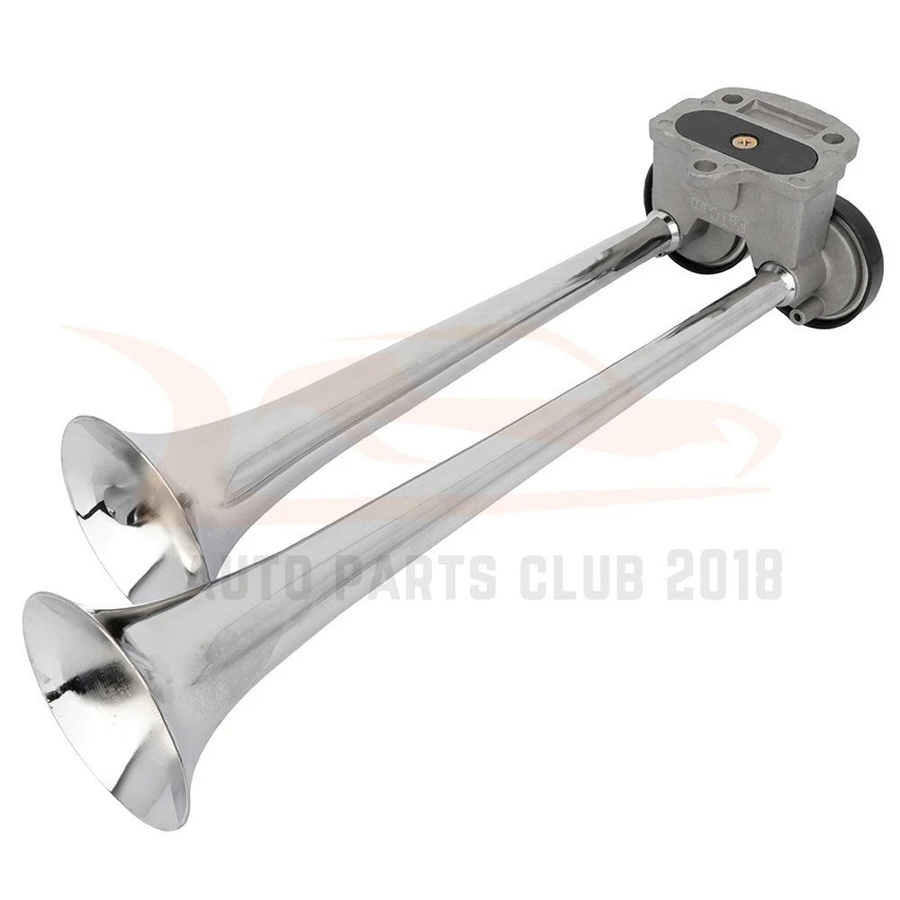 Dual Trumpet Train Horn Kit for Car Truck Boat with Air Compressors