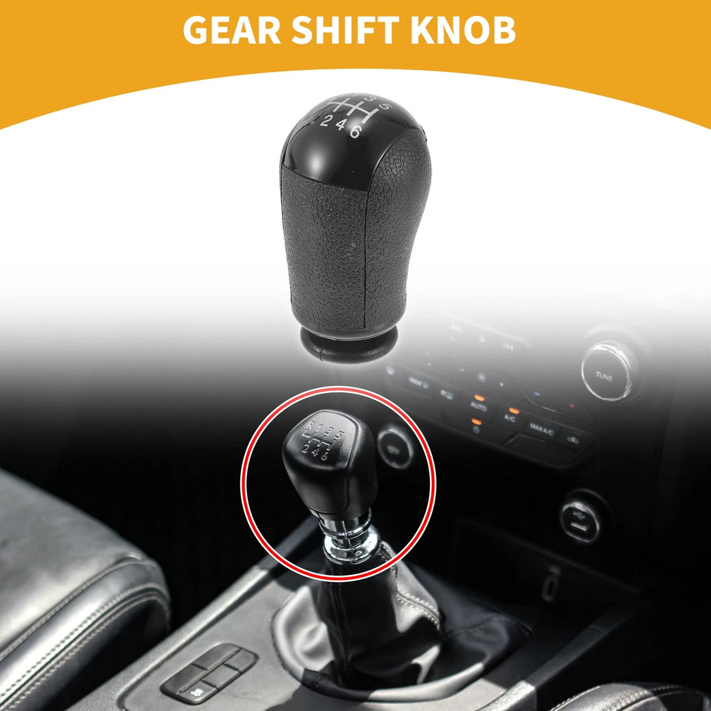 6 Speed Manual Gear Shifter Knob for Ford Focus (2005–2012) Plastic Black White