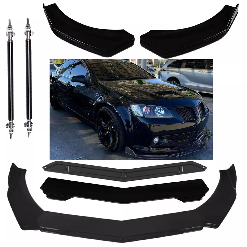 Front Bumper Lip Splitter Spoiler + Strut Rods for Pontiac G8 GT GTO (2008–2009)