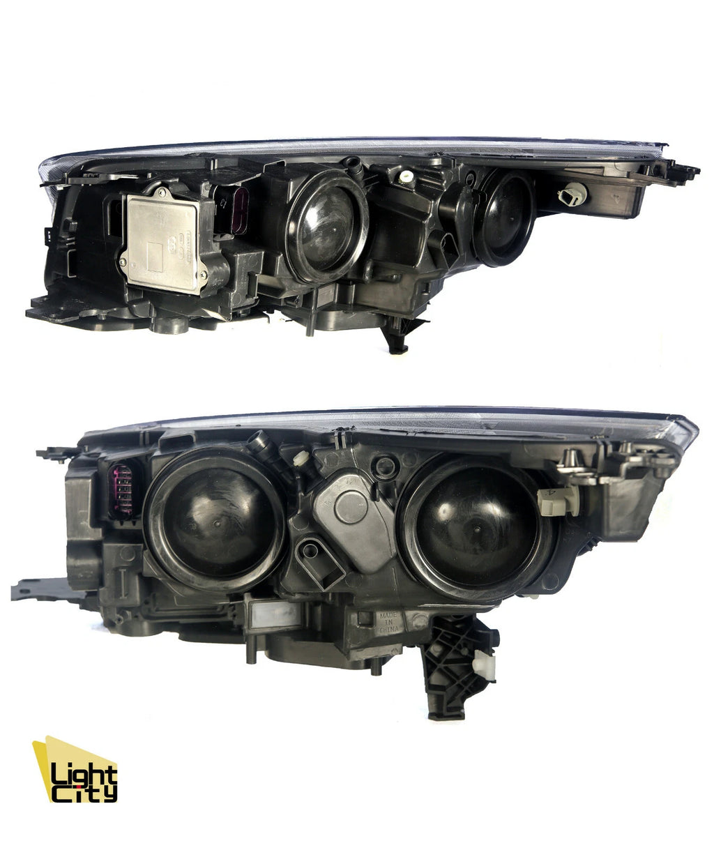 Passenger Halogen Headlight for Ford Escape (2017–2019) RH with LED DRL, Chrome