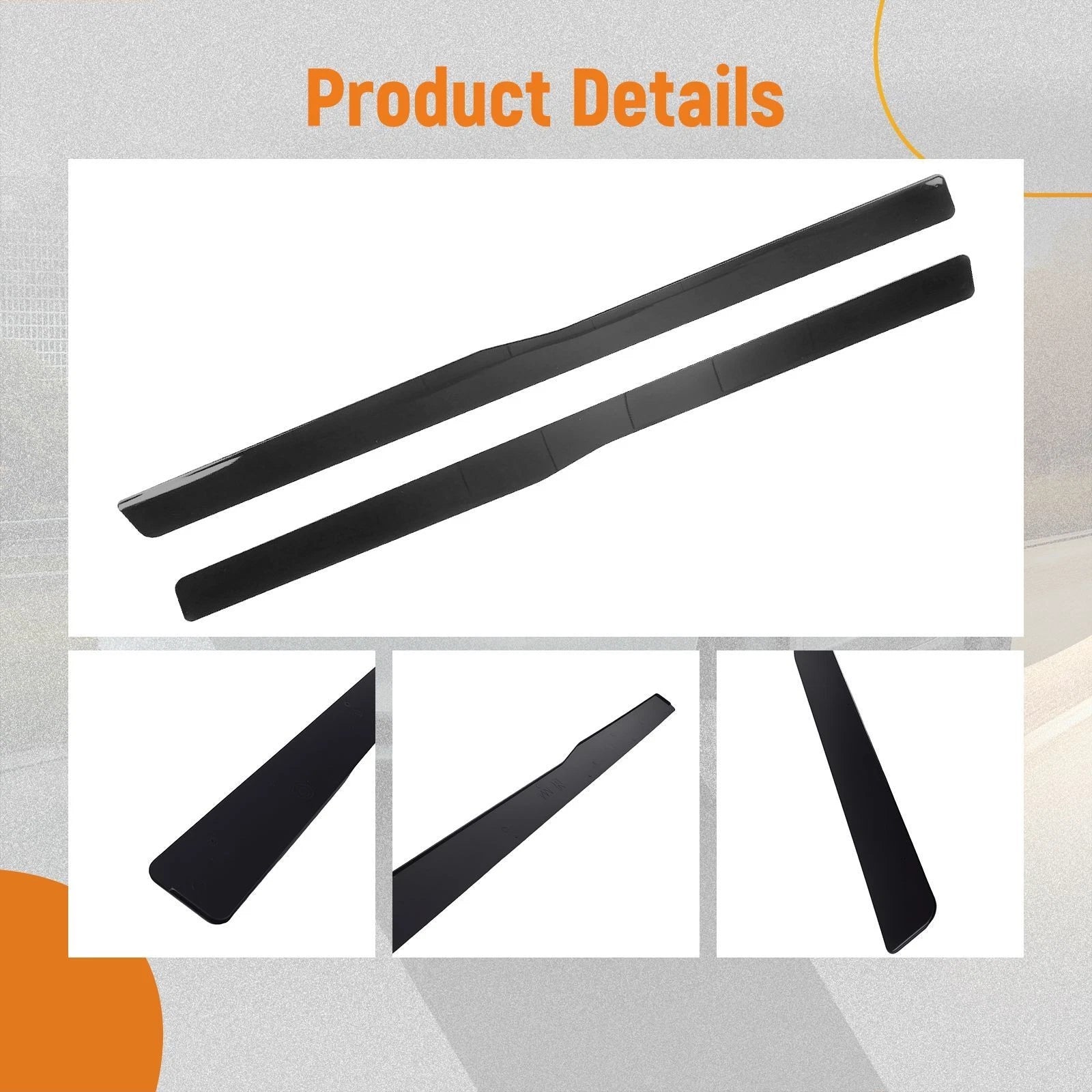 2X Body Kit Side Skirt Lip for BMW M3 M4 (2015–2020) Gloss Black