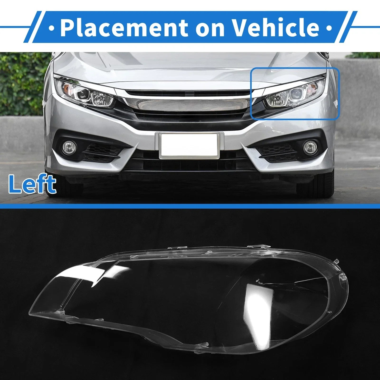 1 Pcs Front Left Headlight Lens Cover for BMW X5/E70 (2008-2013)