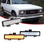 Clear Switchback LED Parking Signal Lights for Chevy S-10 / GMC S-15 (1983–1993)