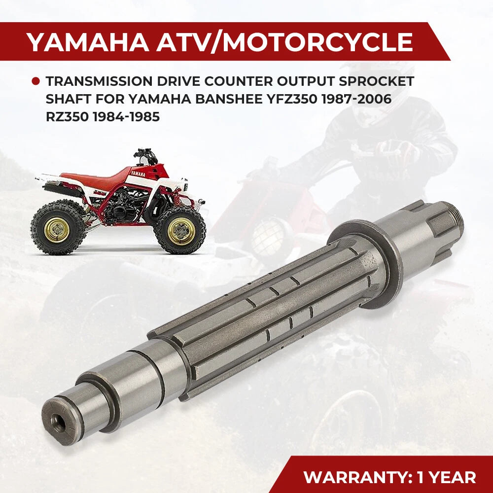 Transmission Drive Counter Sprocket Shaft for Yamaha Banshee 350 (1987–2006)