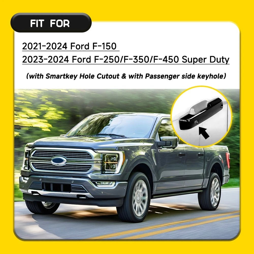 Set of 4 Exterior Door Handle Covers for Ford F-150 (2021–2024)