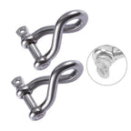 Stainless Steel Twisted Shackle with Screw Pin 8mm 10mm 12mm for Marine Duty