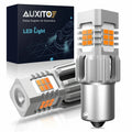 2X Amber LED Turn Signal Bulbs for Cars (1156 P21W BA15S)