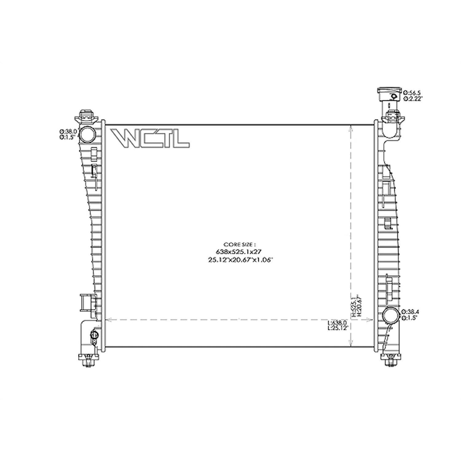 Replacement Plastic Radiator for Ford Ranger PX (2011–2018)