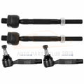 Set of 4 Front Inner Outer Tie Rod End Links for Nissan 350Z (2003–2009)
