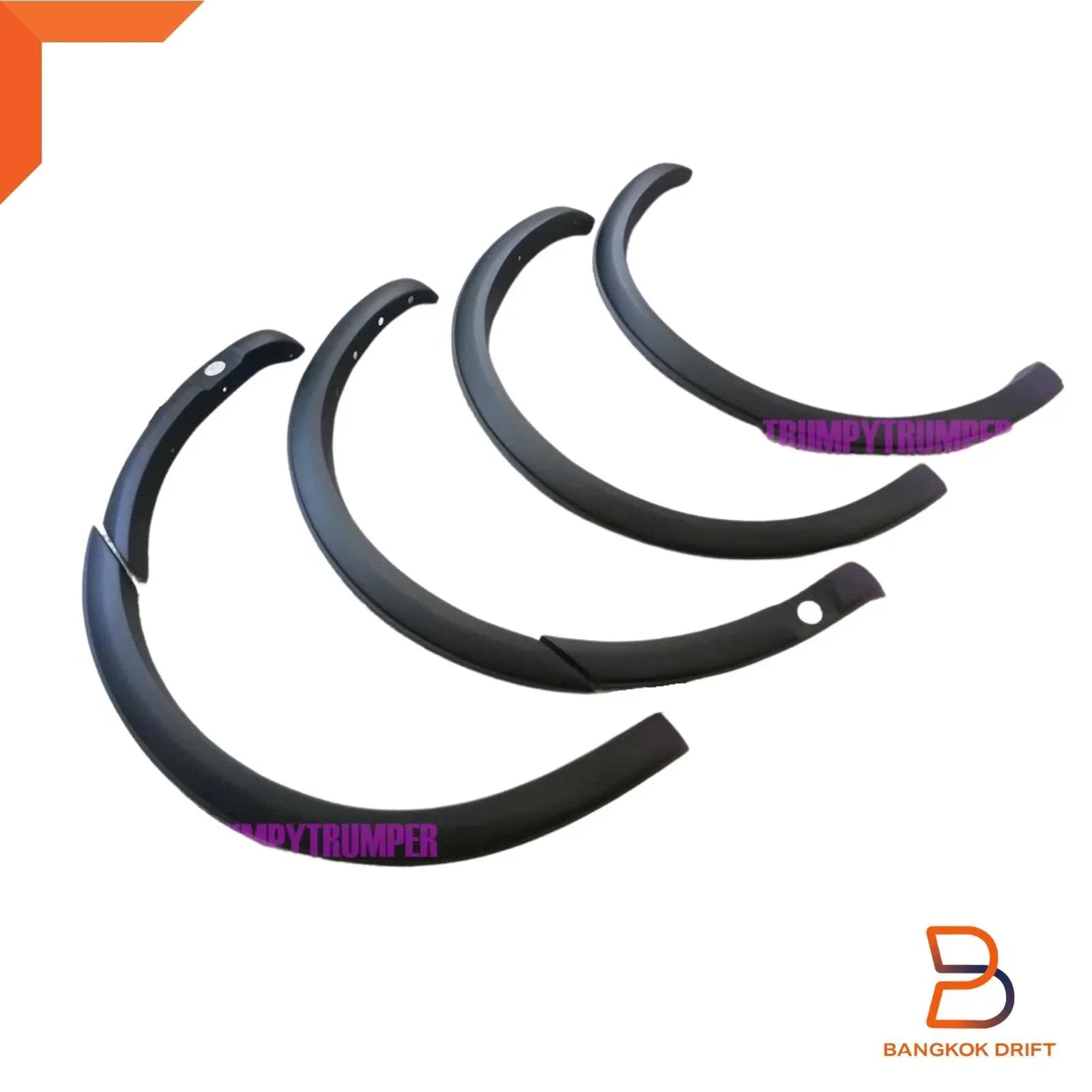 3" Slim Matte Black Fender Flares for Ford Ranger Pickup (2018-2022)