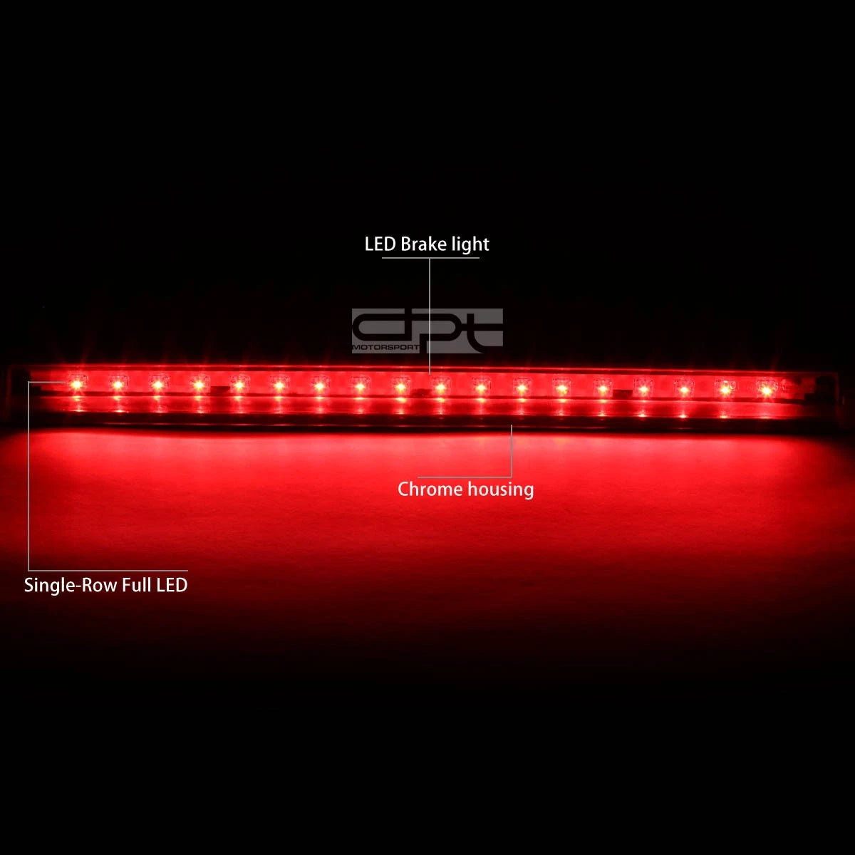 Chrome Housing LED Third Tail Brake Light for GMC/Chevy Suburban (1992–2004)