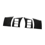 Set of 4 Interior Steering Wheel Panel Covers for Nissan 350Z (2006–2009) Carbon Fiber