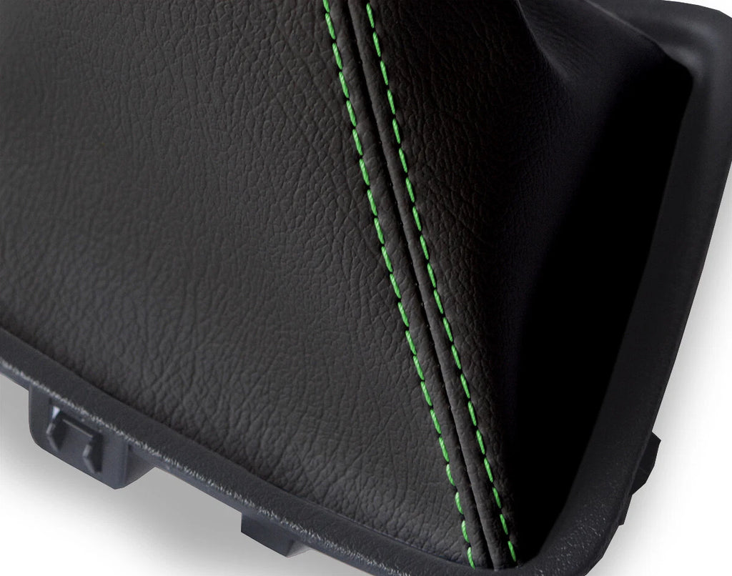 Leather Manual Shift Boot Cover for Nissan Skyline R32 (1989–1993) Green Stitch