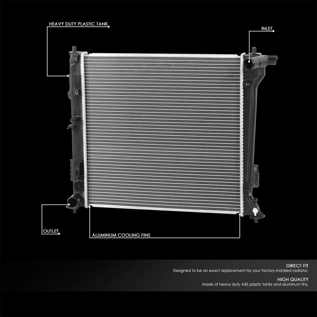 Full Aluminum Core Replacement Radiator for Hyundai Tucson (2016–2018) DPI 13577