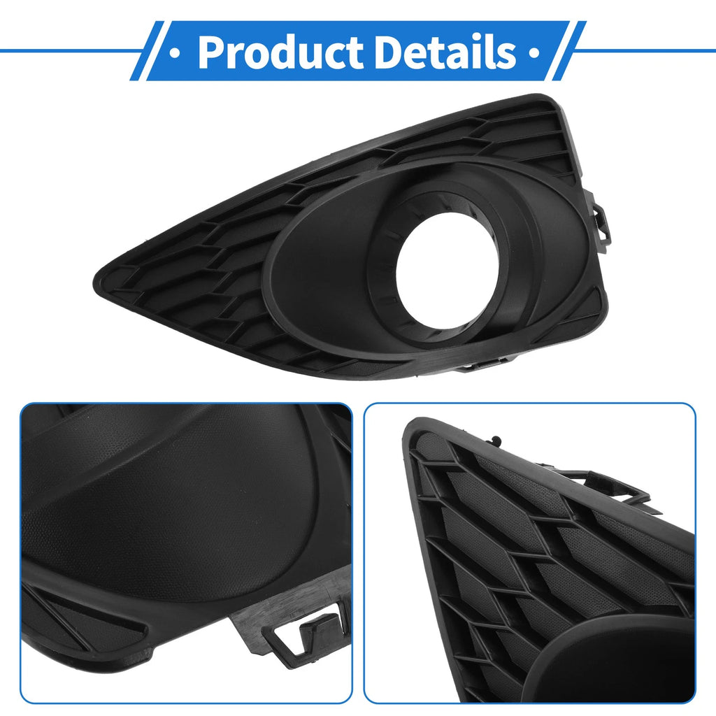 Front Left Fog Light Grill No.615343548623 for Ford Fusion (2010–2012) Black ABS