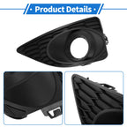Front Left Fog Light Grill No.615343548623 for Ford Fusion (2010–2012) Black ABS