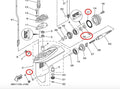 Lower Gearcase Unit Seal Kit 93101-13M12 93210-48214 for Yamaha 2.5-6 HP