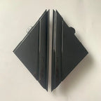 Bright black mirror triangle trim plate for Fiat 500 (2007–2023)