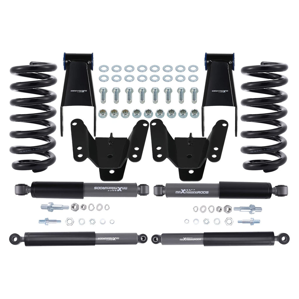 Lowering Kit 2" Front 4" Rear w/ Shock & Coil Spring for Chevy GMC C10 C15 (1973–1987)