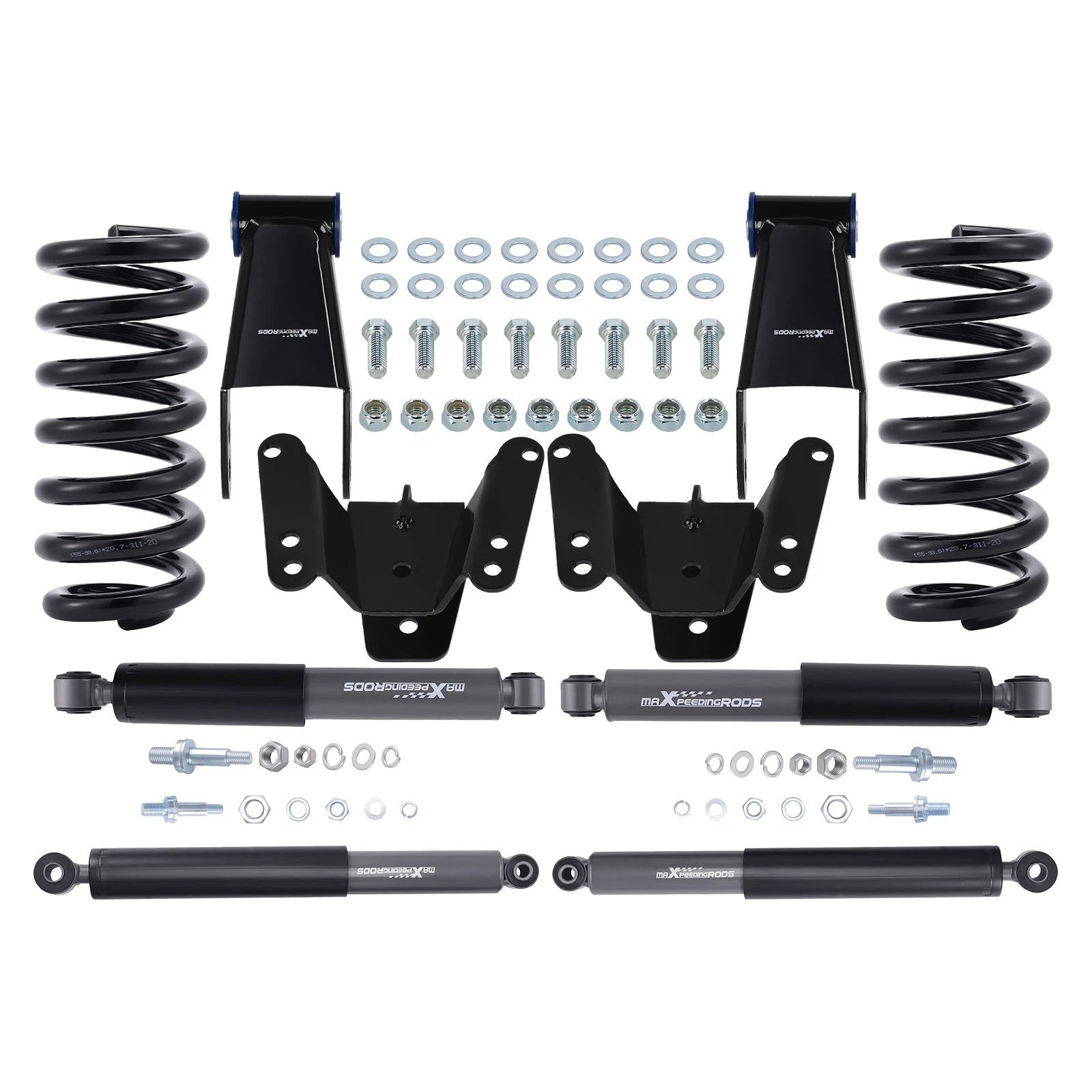 Lowering Kit 2" Front 4" Rear w/ Shock & Coil Spring for Chevy GMC C10 C15 (1973–1987)