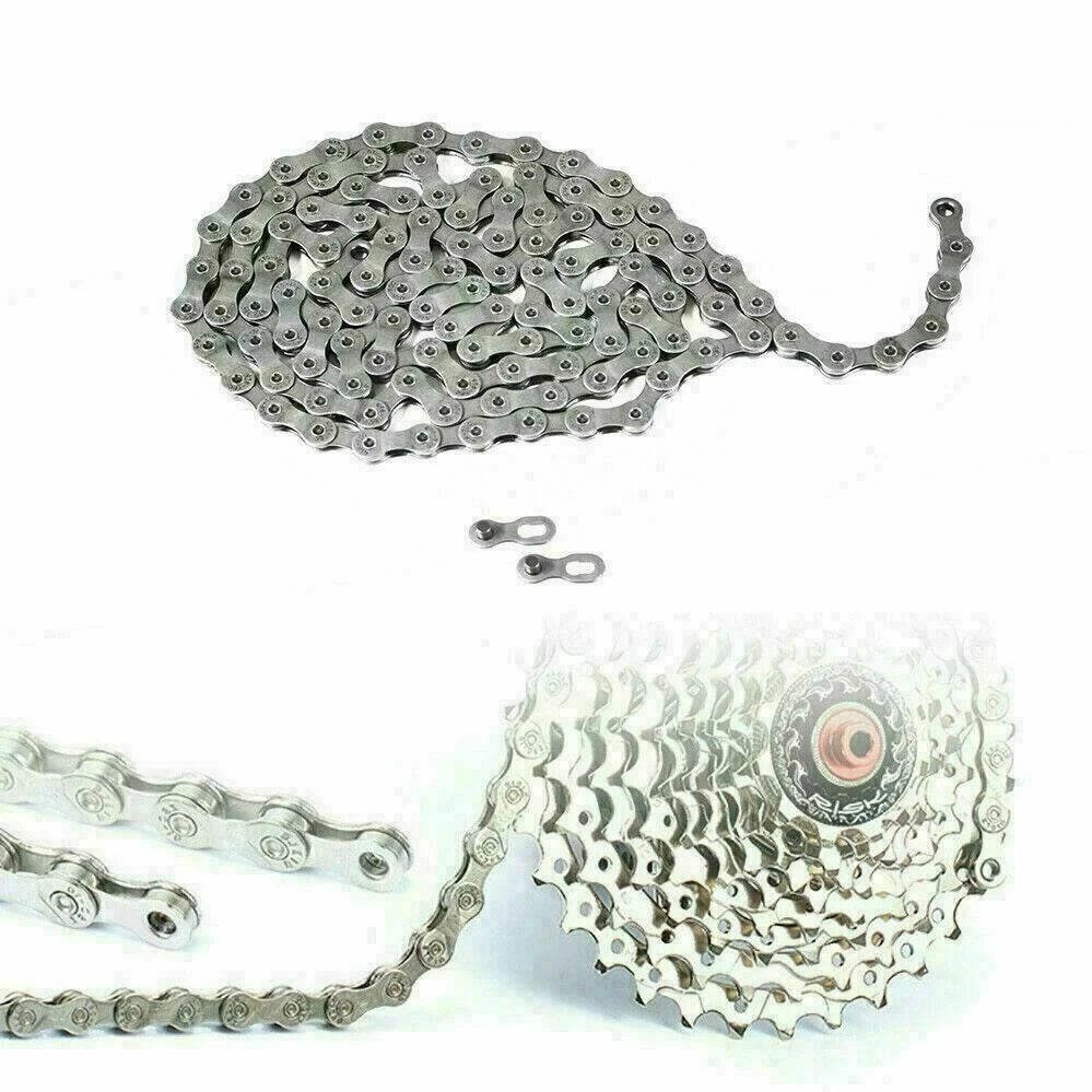 116 Links Chain for Mountain Bike 9 Speed Derailleur Cassette