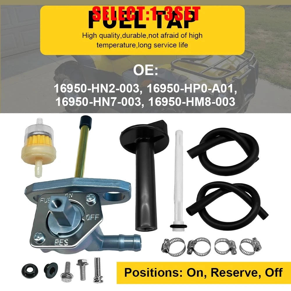Fuel Petcock Valve & Lever for Honda Foreman 450 TRX450 (1998–2001) w/ Screws