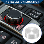 Drive Mode Gear Shift Knob Cover for Subaru Forester (2019–2022) Silver Tone