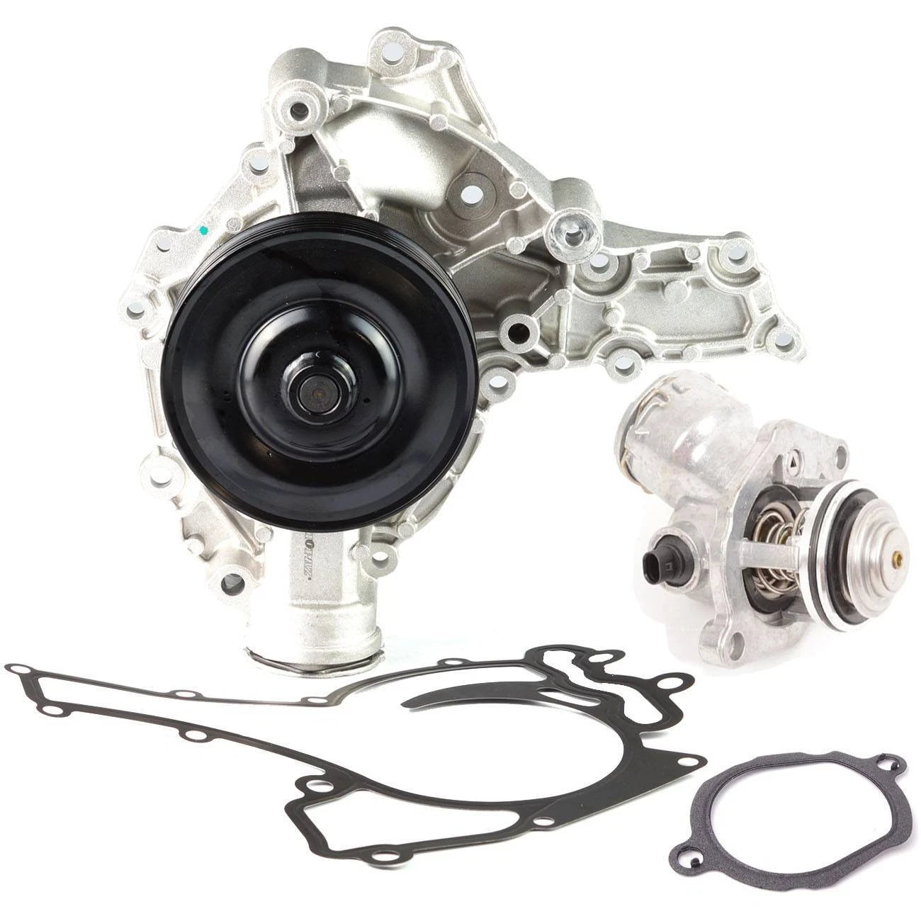 Engine Water Pump Kit with Gasket and Thermostat for Mercedes W204 W211 W251 W164 (2007–2016)