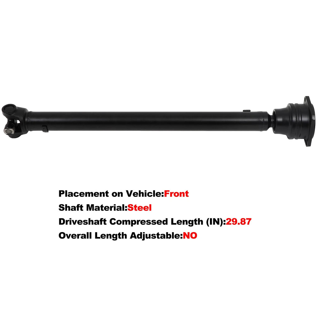 Front Driveshaft 758mm for Hummer H3 H3T (2006–2010) 25859867