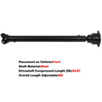 Front Driveshaft 758mm for Hummer H3 H3T (2006–2010) 25859867
