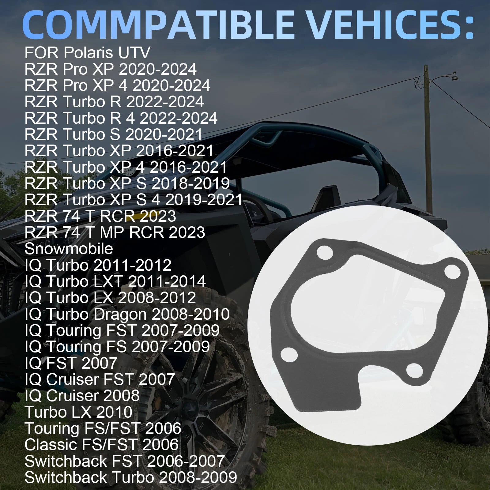 Exhaust Gasket for Polaris RZR 74 T RCR (2023)