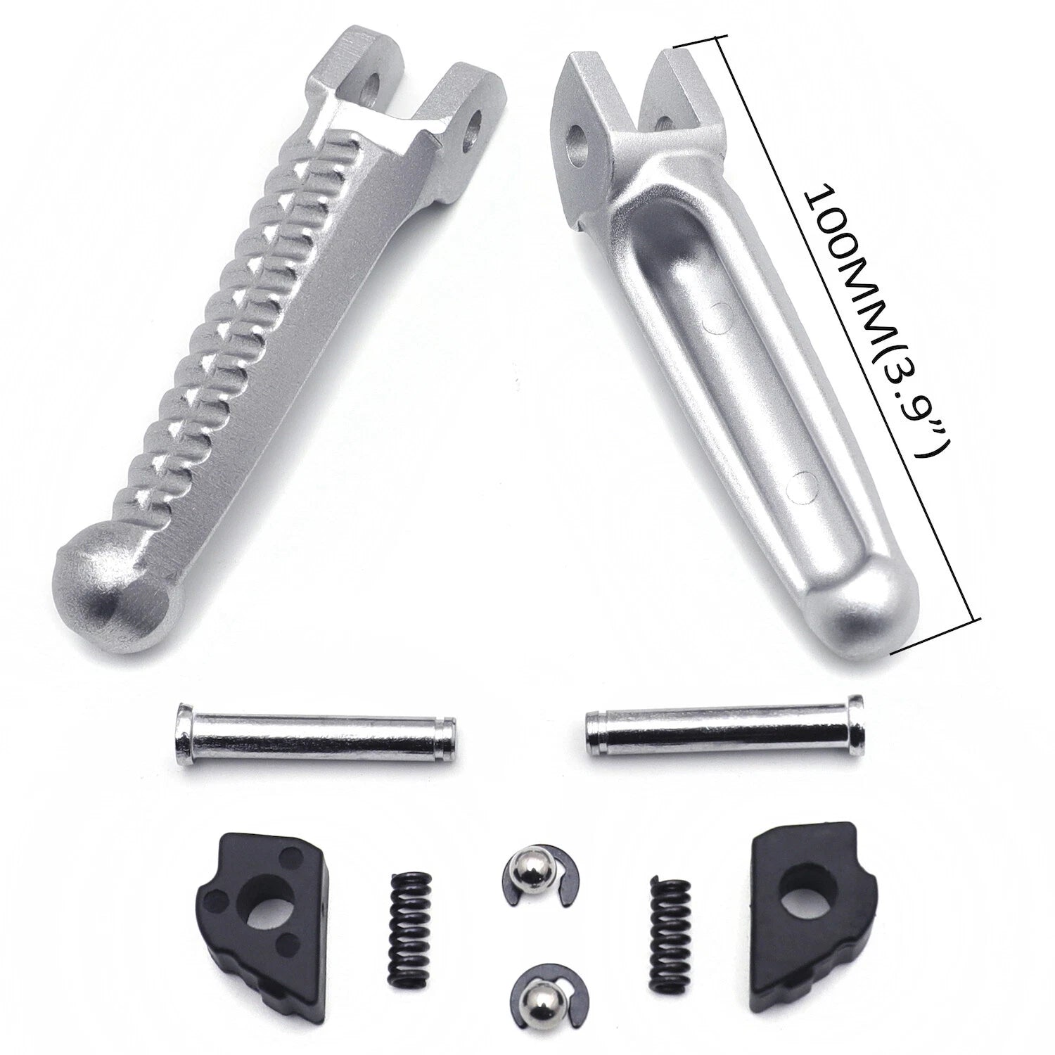 Silver Rear Passenger Footpeg Footrest for Ducati 848 (2008), 1098/S (2007-2008), 1098 (2010-2011)