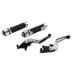 Set of 2 Silver Extendable Brake Clutch Lever Handlebar Grips for BMW F800R (2009–2018)
