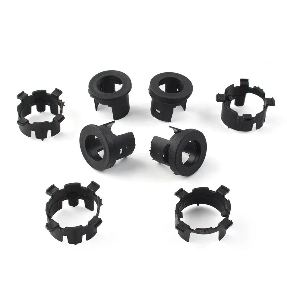 8 Pcs Black ABS Front Bumper Radar Probe Brackets for Jeep Wrangler (2018-2022)