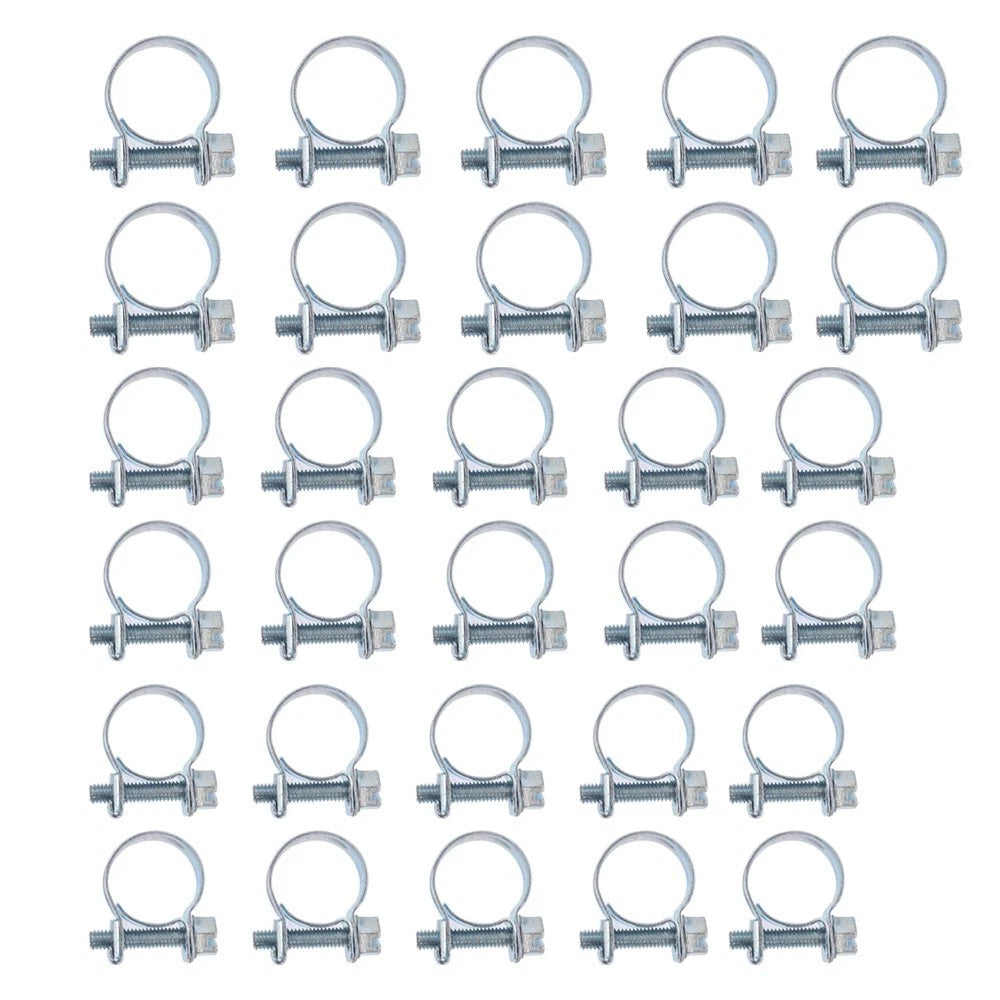 30PCS Fuel Injection Hose Clamps for Universal Vehicles