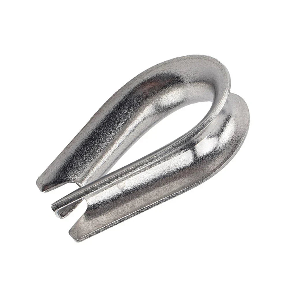 10 x 1/4 Wire Rope Cable Thimble for Marine Yacht 316 Stainless Heavy Duty