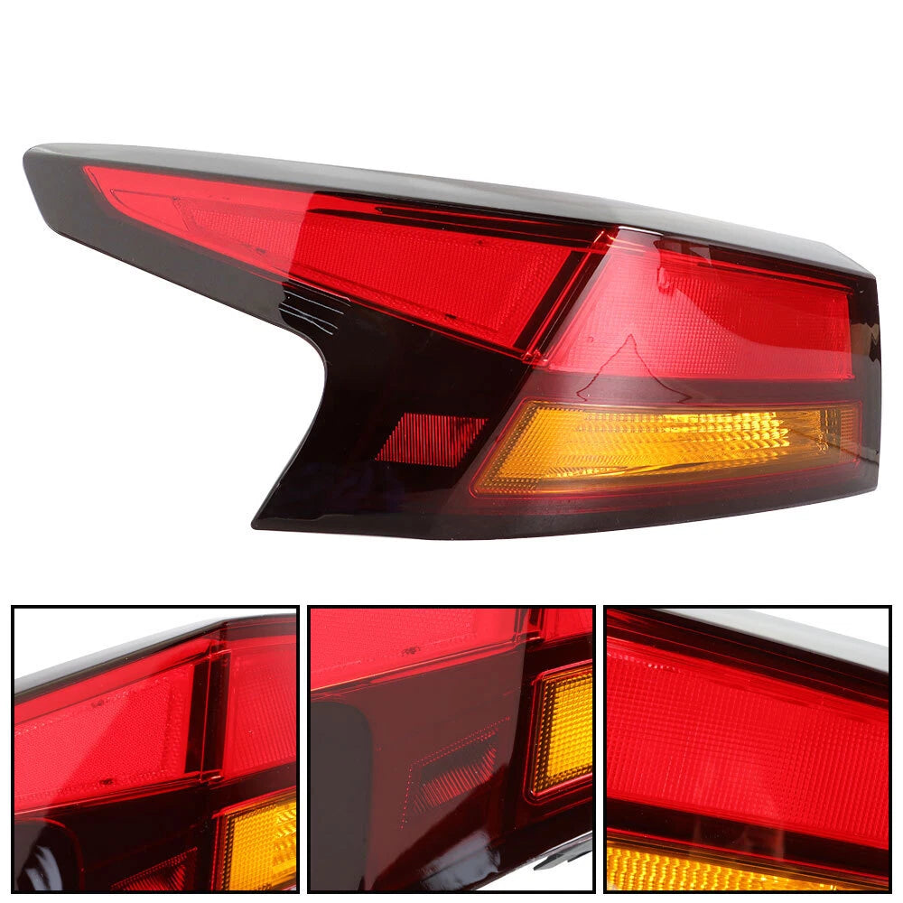 Set of 2 Outer Tail Light Assemblies Chrome for Nissan Altima (2019–2020)