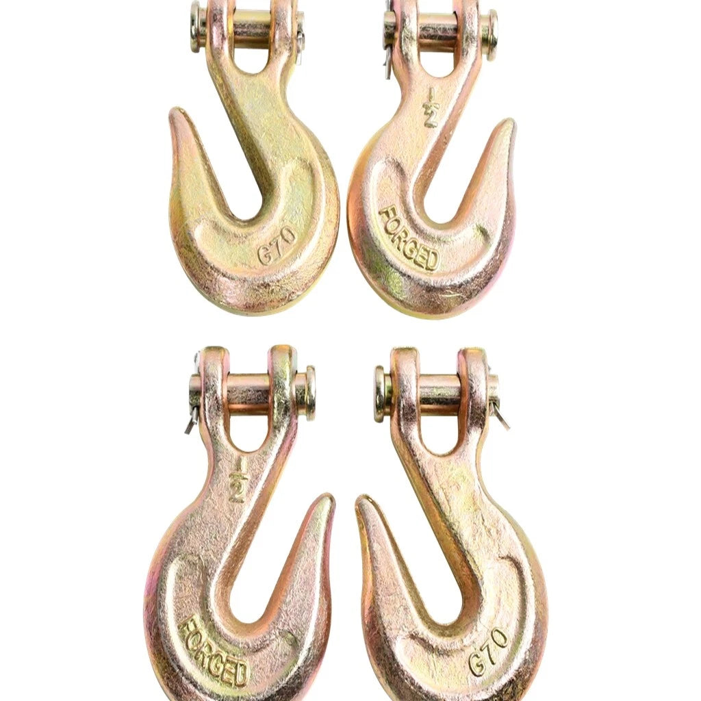 Set of 2 Clevis Grab Hooks for G70 Chain Tie Down Towing (Flatbed Truck)