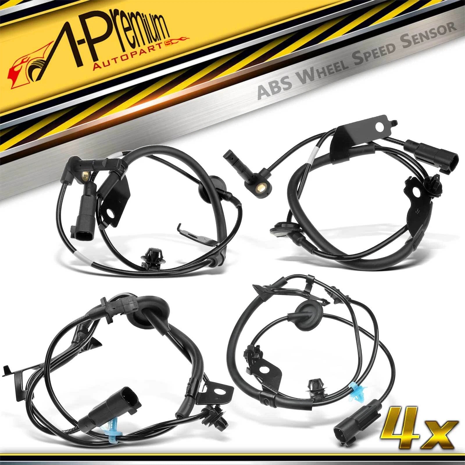 Set of 4 ABS Wheel Speed Sensors for Mitsubishi Outlander (2007–2008)