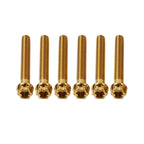Set of 6 Titanium M8x45mm Torx Head Flange Screws for Motorcycle