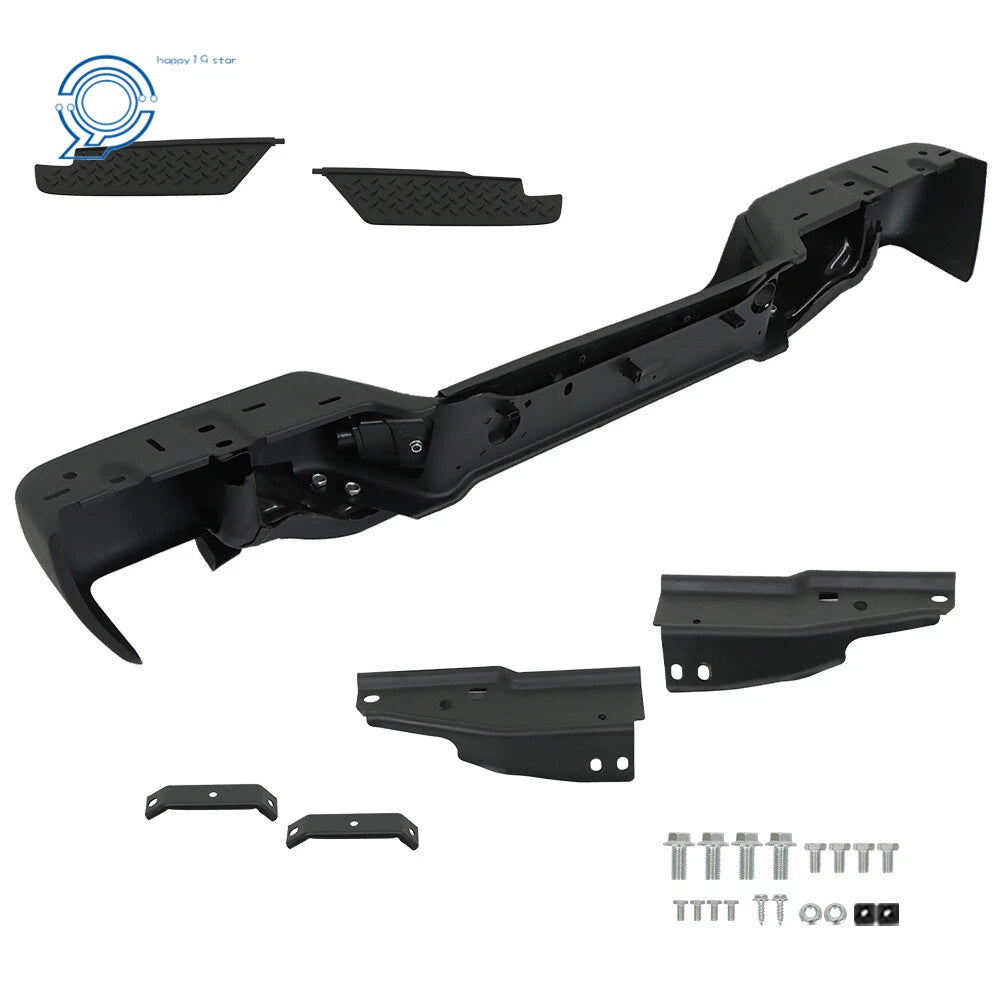 Black Steel Rear Bumper for GMC Canyon, Chevrolet Colorado (2004–2007)